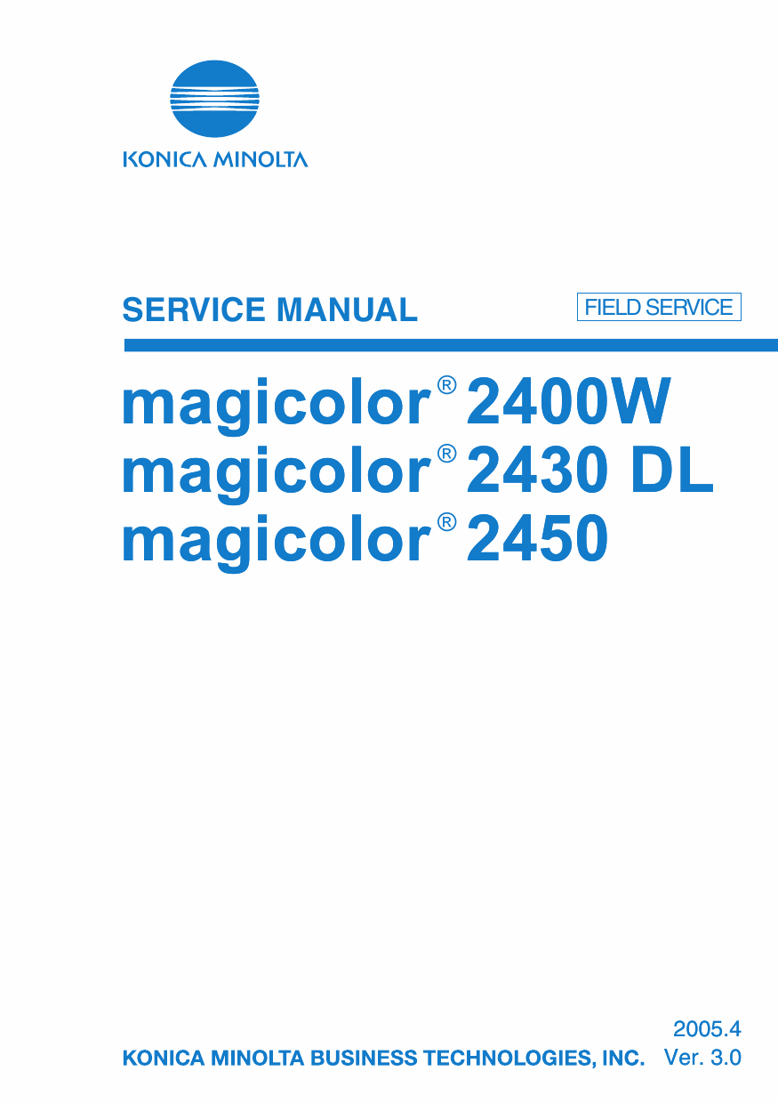 Konica-Minolta magicolor 2400W 2430DL 2450 FIELD-SERVICE Service Manual-1
